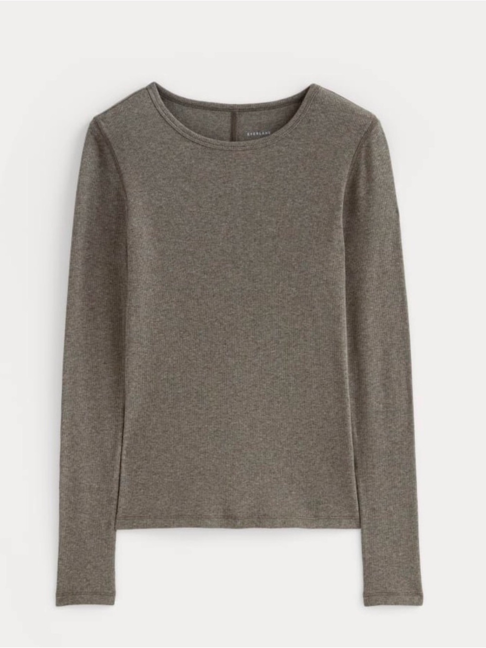 EVERLANE THE LUXE RIB LONG-SLEEVE CREW- Small